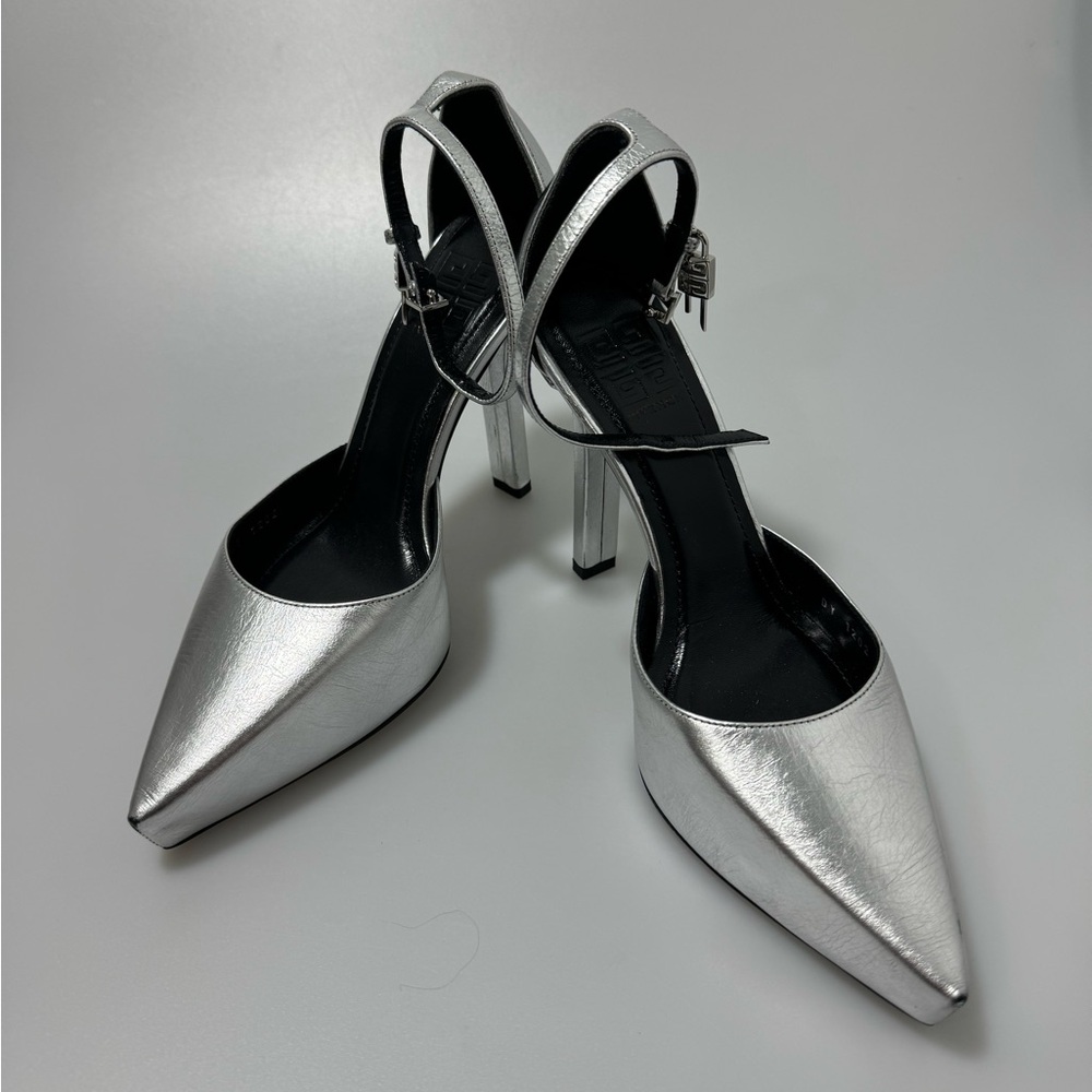 Givenchy G Lock Metallic Leather Platform Pumps Heels Women’s EU 35/US 5